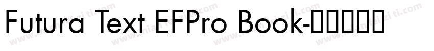 Futura Text EFPro Book字体转换